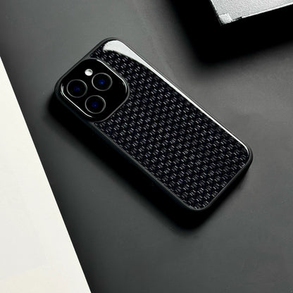 Black Geometric Pattern MagSafe Glass iPhone Case