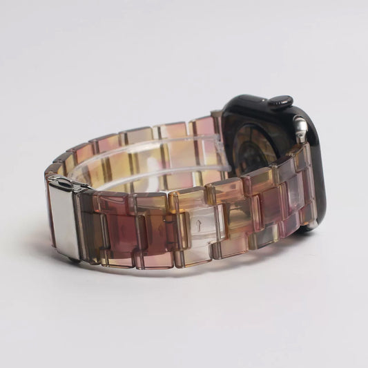 Breathable Resin iWatch Band, Colorful Transparent Strap for Apple Watch