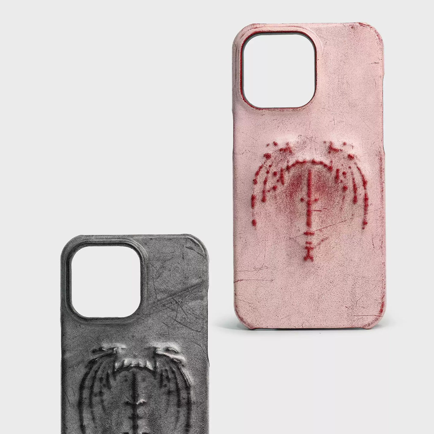 Vintage Gothic Vampire Bat Embossed iPhone Case
