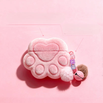 핑크색 고양이 발톱 무늬가 있는 에어팟 보호 케이스