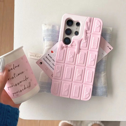 3D Cream Chocolate Phone Case for Samsung S25/S24/S23 我的商店