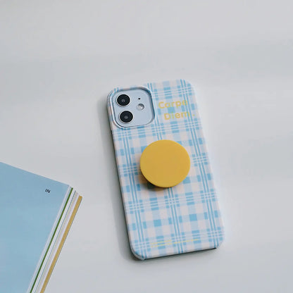 Vintage Plaid Matte Hard iPhone Case with Stand SEACASE