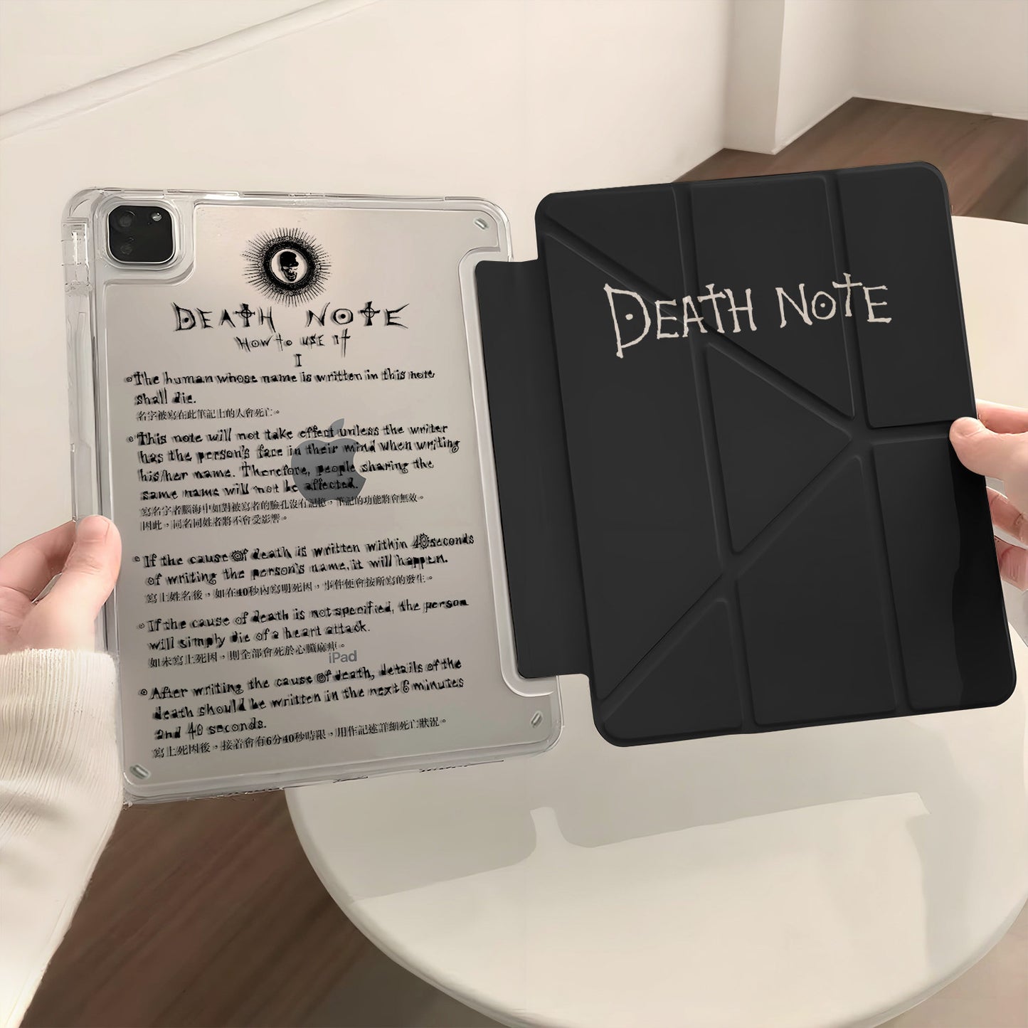 Death Note Quicksand Acrylic iPad Case With Pencil Slot