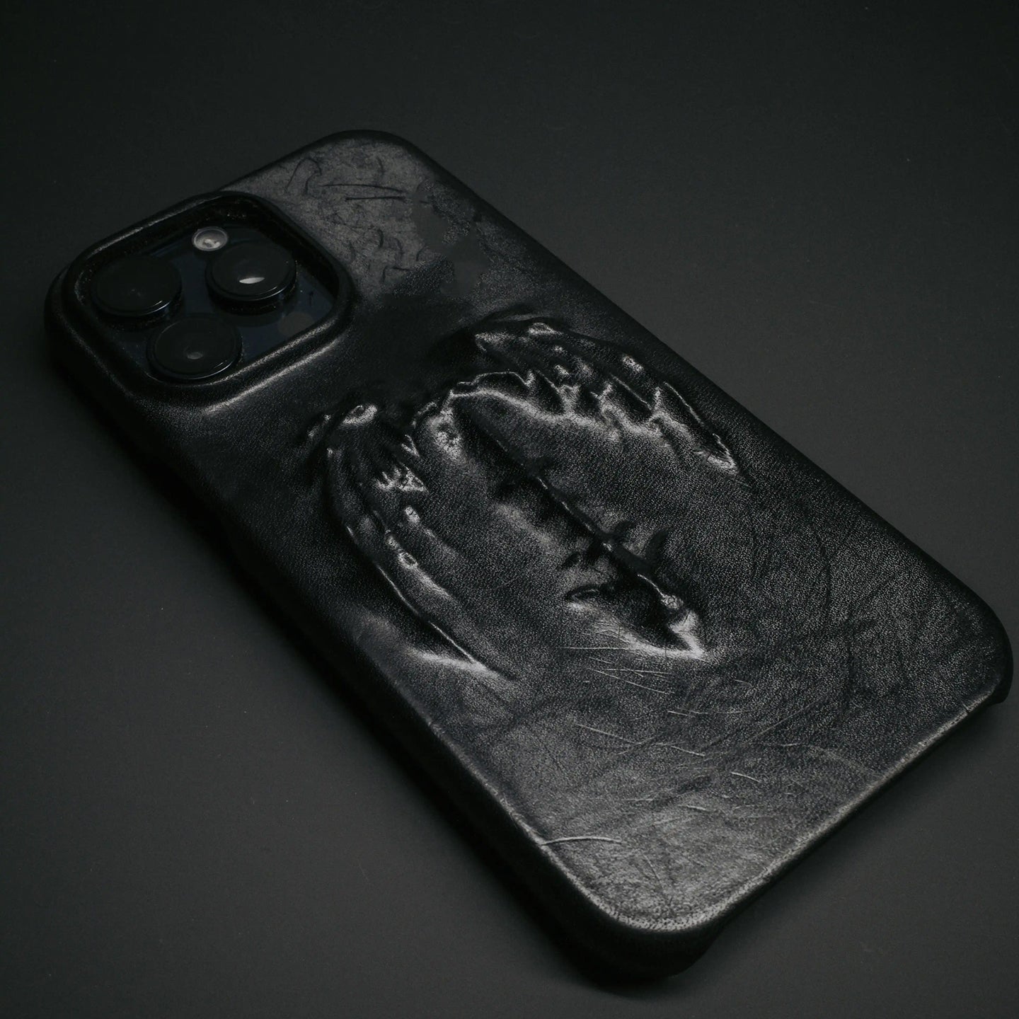 Vintage Gothic Vampire Bat Embossed iPhone Case