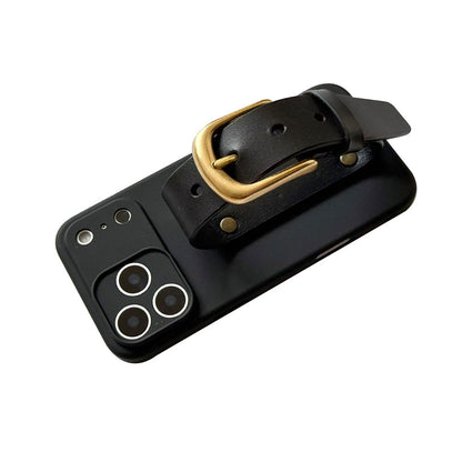 Leather Wristband iPhone Case, Adjustable Strap Shockproof Silicone Cover for iPhone