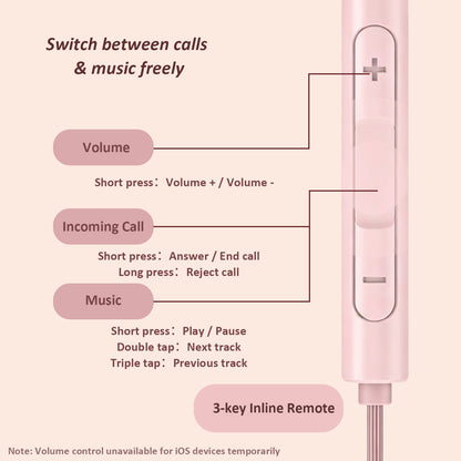 Type-C Wired In-Ear Earphones, Retro Metal Wired Headphones with Inline Mic & Volume Control
