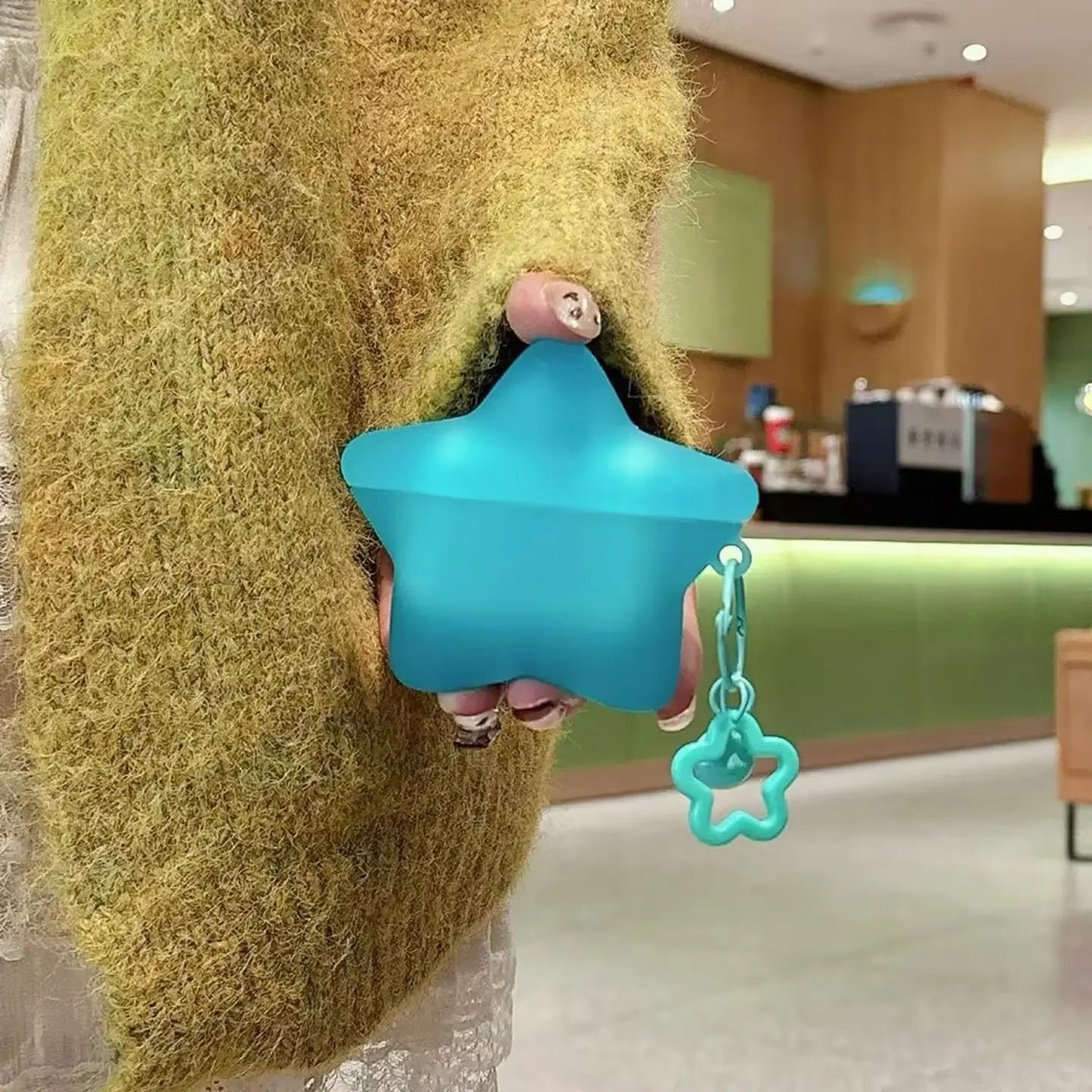 Frosted Star AirPods Case with Matching Star Charm SEACASE