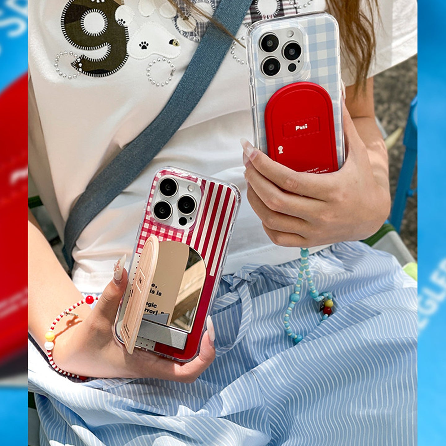 Magic Door Mirror iPhone Case with Stand & Chain