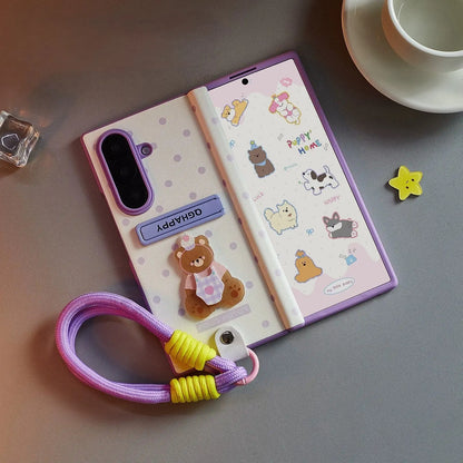Samsung Z Fold7 Bear Polka Dot Case 我的商店