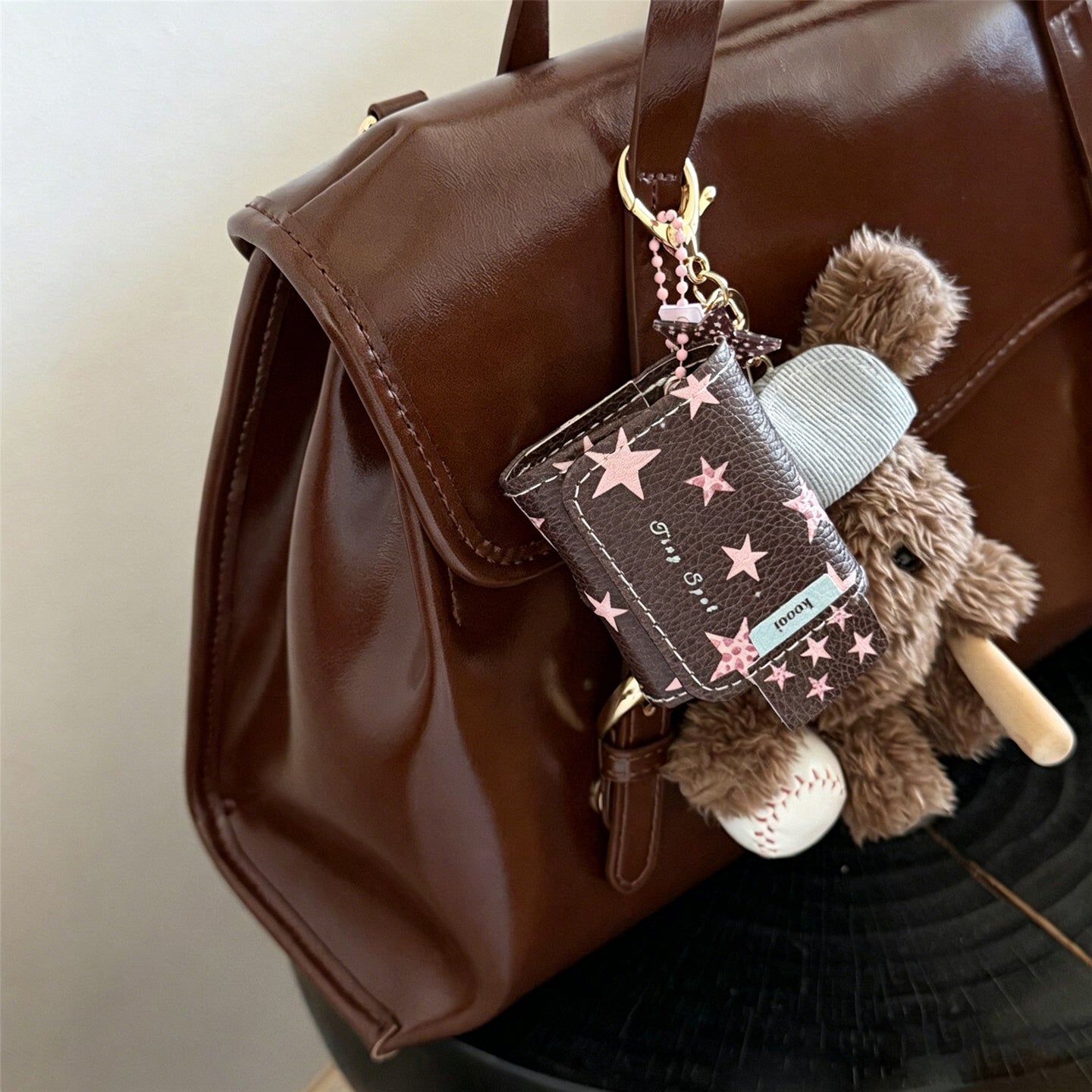 Plaid / Leopard Star Leather AirPods Case