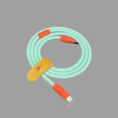 Dopamine Color USB-C to Lightning Fast Charging Cable, Thick Soft Silicone iPhone Charger Cord