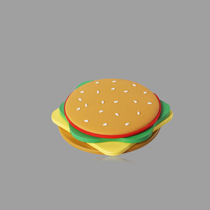 Burger MagSafe Phone Holder, Food-themed Stand with Built-in Mirror