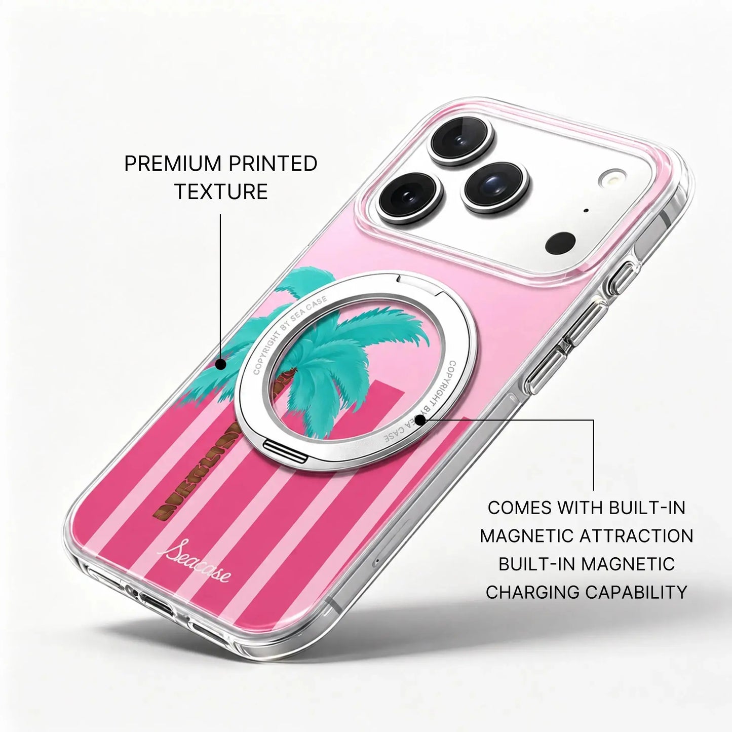 Palm Avenue Pink Striped iPhone Case  SeaCase