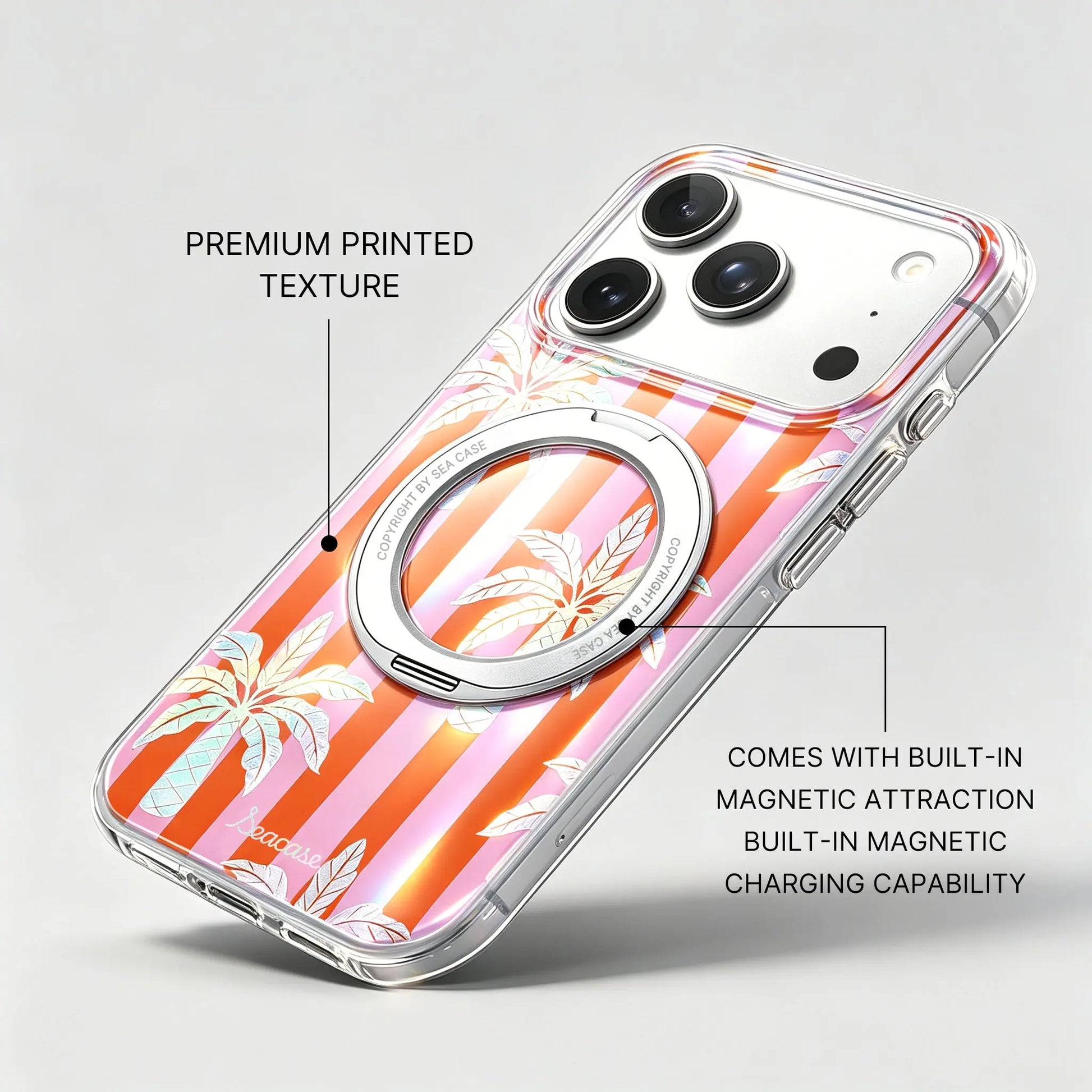 Sicily Morning Holographic Palm Tree iPhone Case  SeaCase