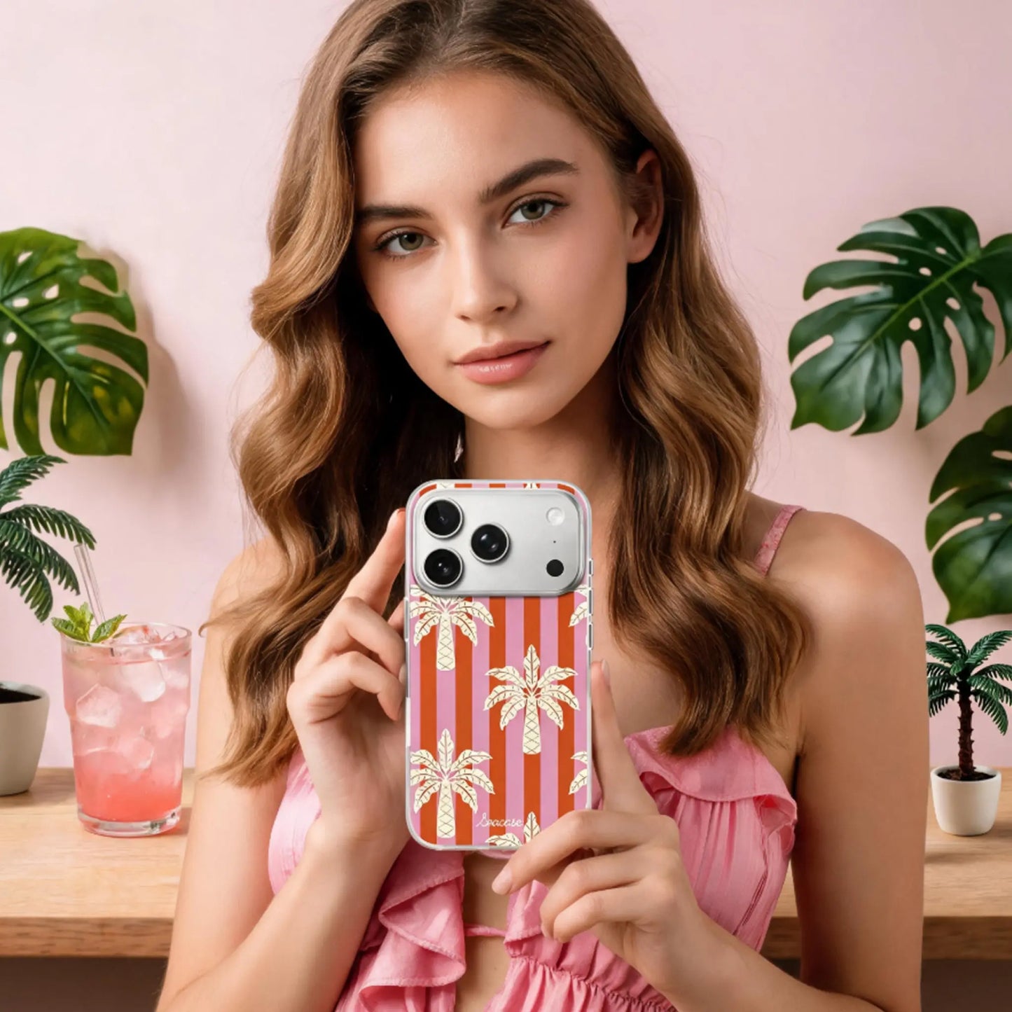 Sicily Morning Holographic Palm Tree iPhone Case  SeaCase