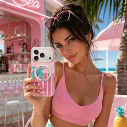 Palm Avenue Pink Striped iPhone Case  SeaCase