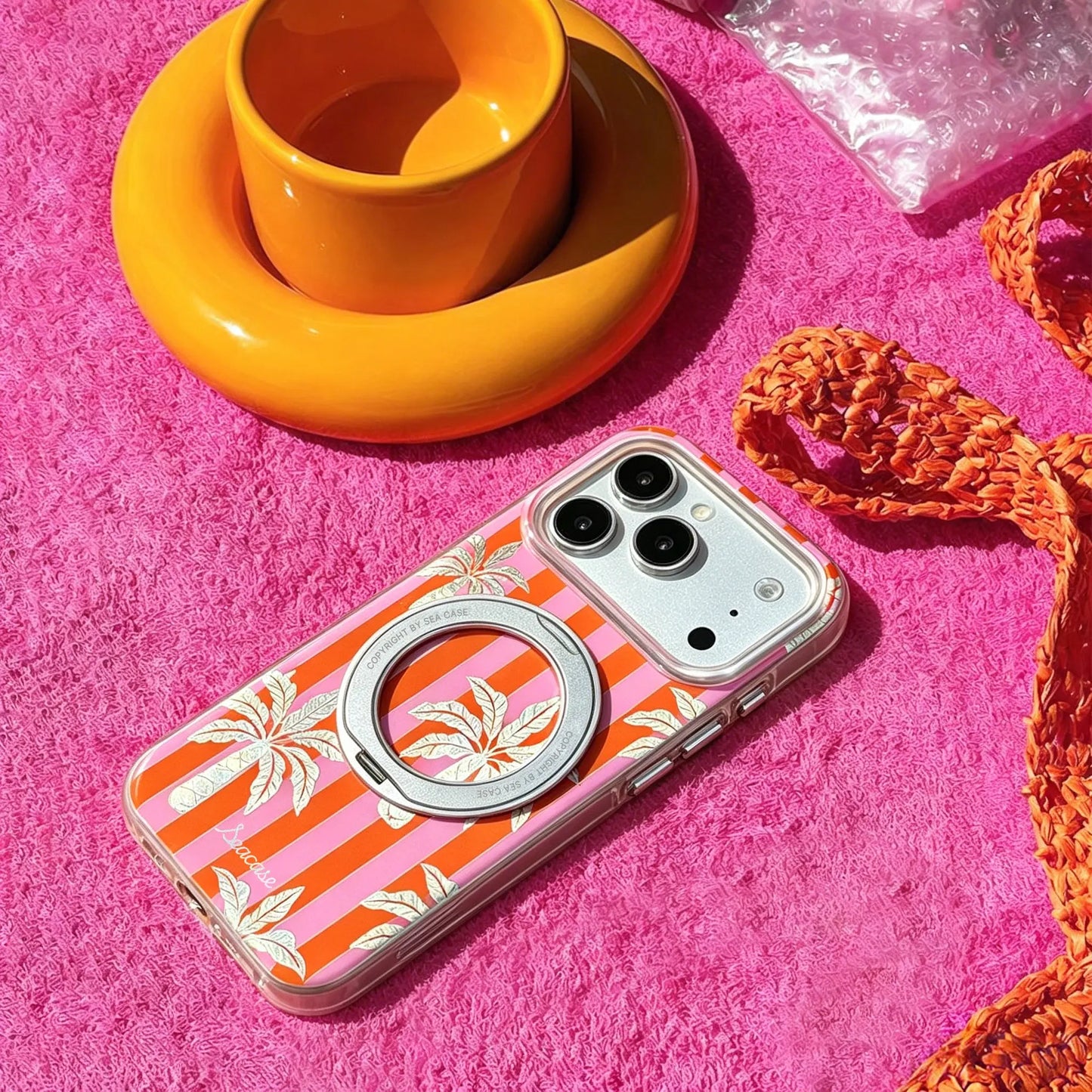 Sicily Morning Holographic Palm Tree iPhone Case  SeaCase