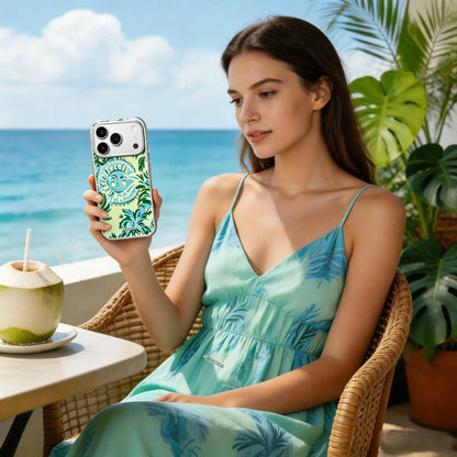 Tulum Soleil Tropical Palm iPhone Case
