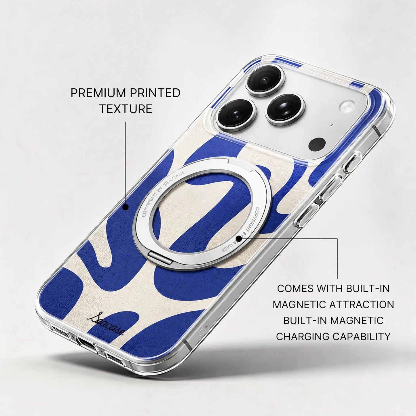 Blue Mirage Abstract Wave iPhone Case  SeaCase