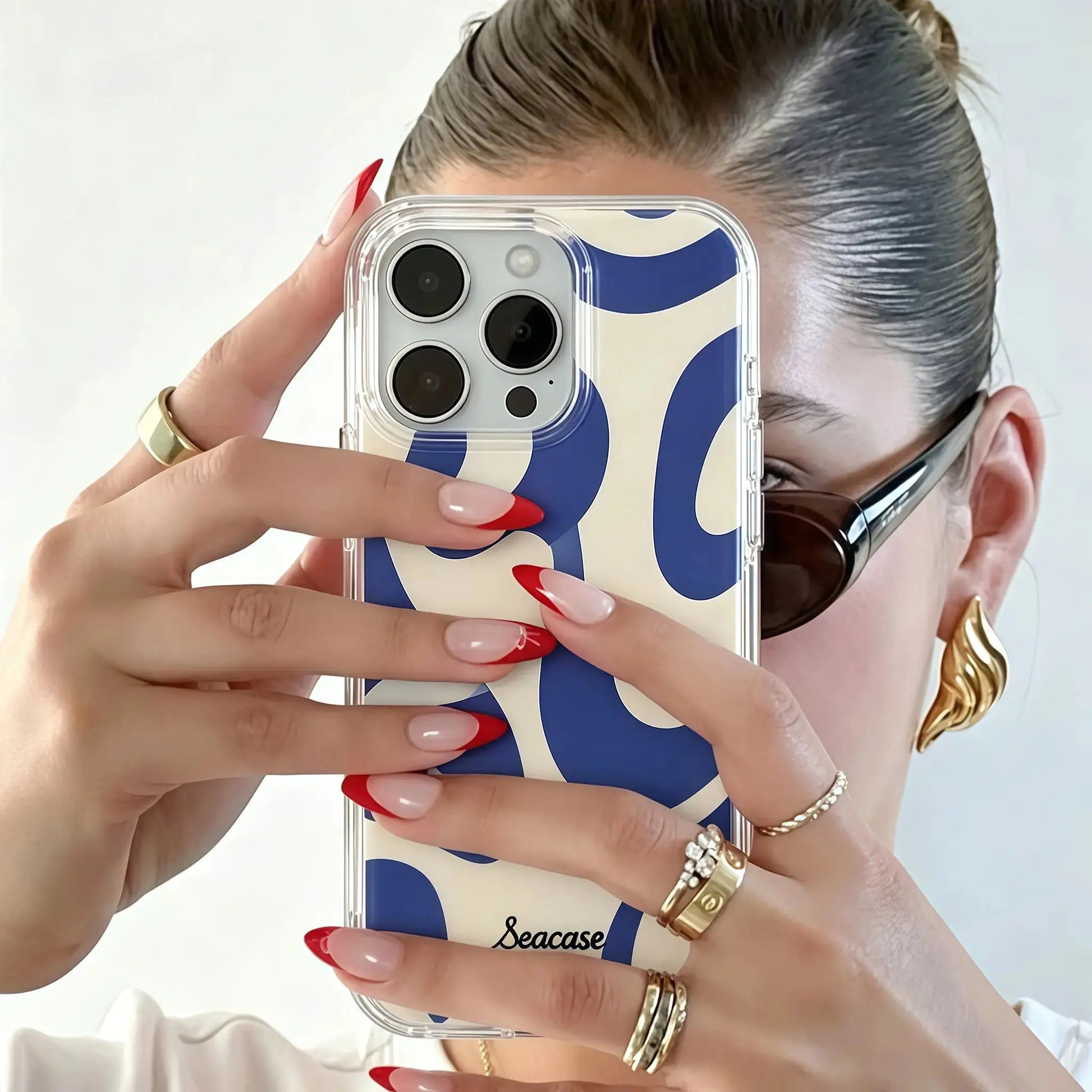 Blue Mirage Abstract Wave iPhone Case  SeaCase