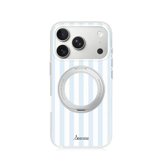 Ocean Breeze Light Blue Vertical Stripe iPhone Case  SeaCase