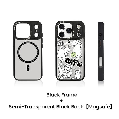 Hand-Drawn Line Style Cat and Dog Pattern Series SEACASE