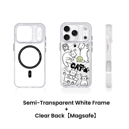 Hand-Drawn Line Style Cat and Dog Pattern Series SEACASE