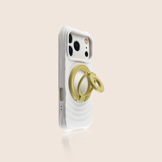 Wave Texture iPhone Case with Magnetic Ring Holder