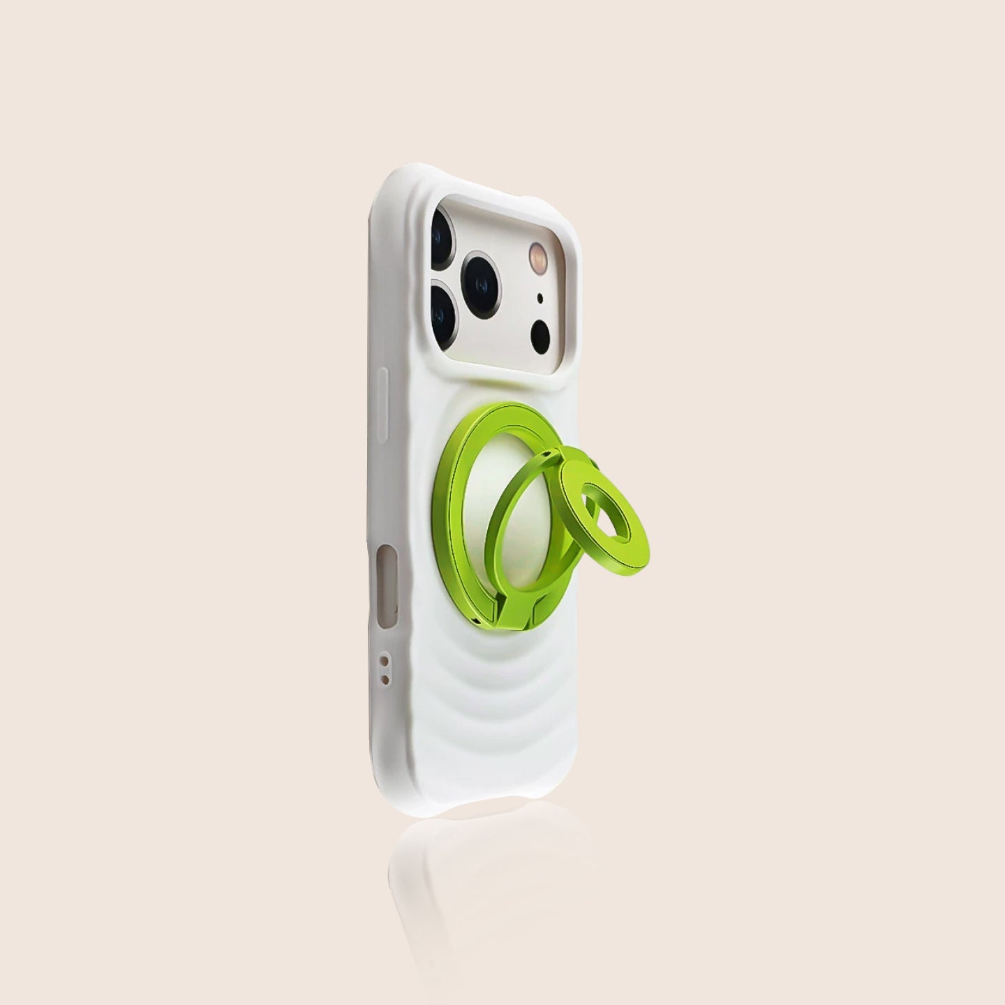 Wave Texture iPhone Case with Magnetic Ring Holder