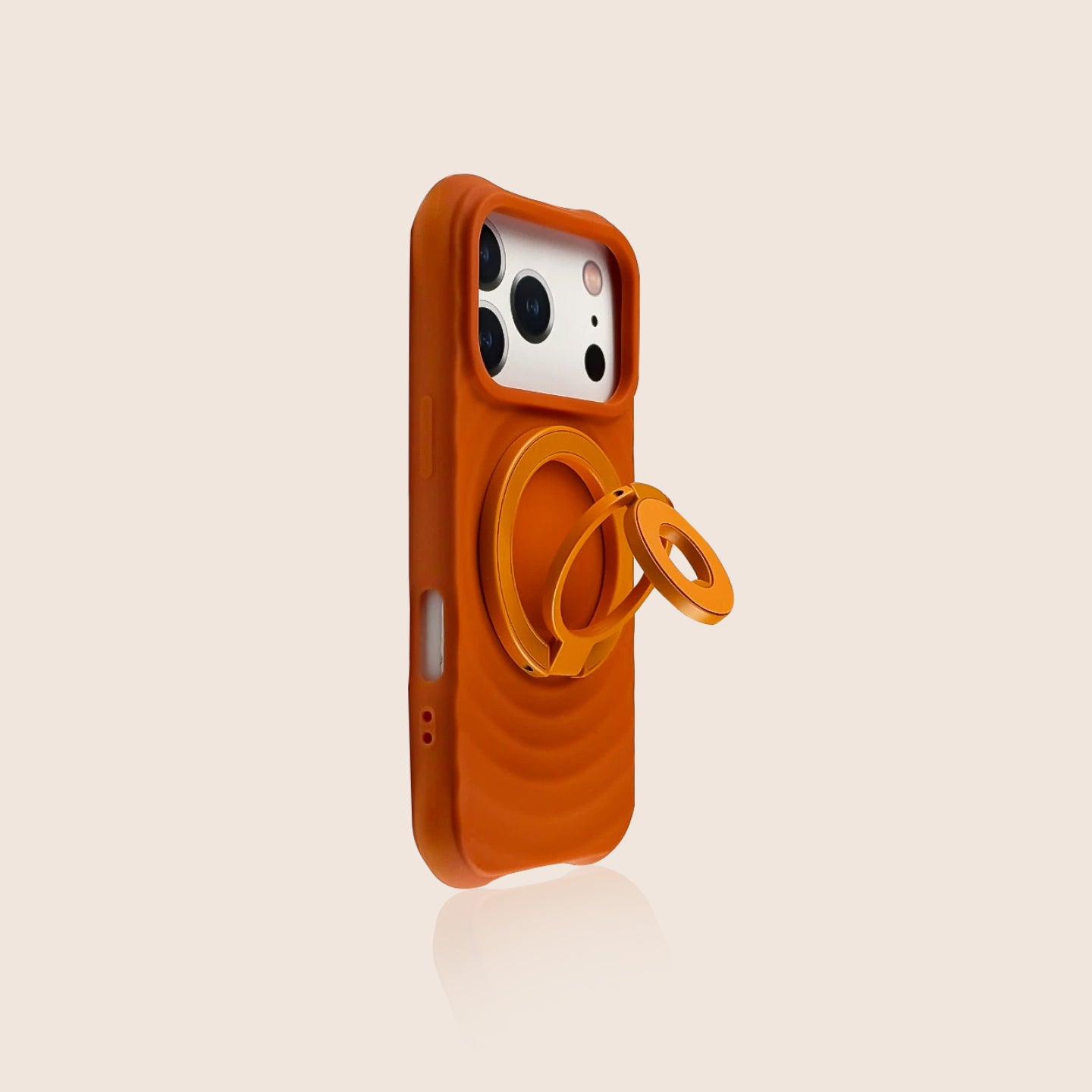 Wave Texture iPhone Case with Magnetic Ring Holder