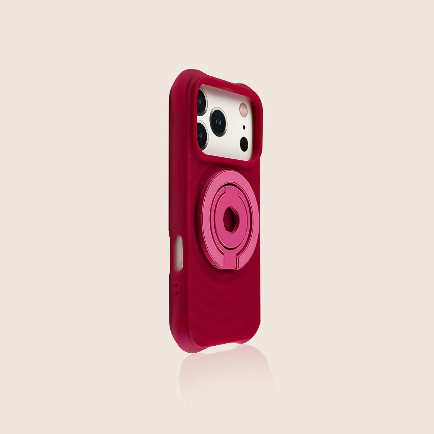 Wave Texture iPhone Case with Magnetic Ring Holder