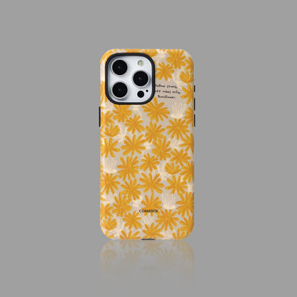 Yellow Floral Magnetic Film iPhone Case