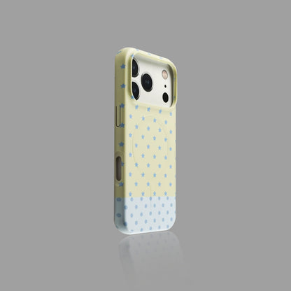 Light Color Star & Polka Dot Print iPhone Case