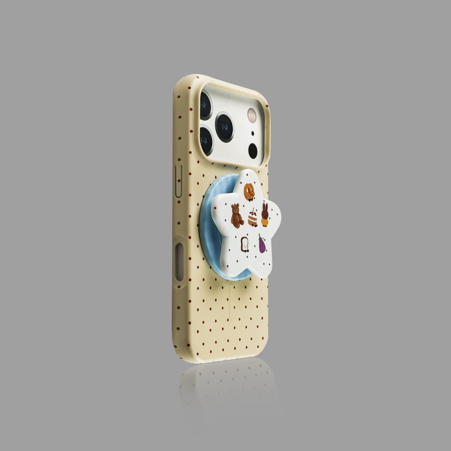 Light Color Star & Polka Dot Print iPhone Case