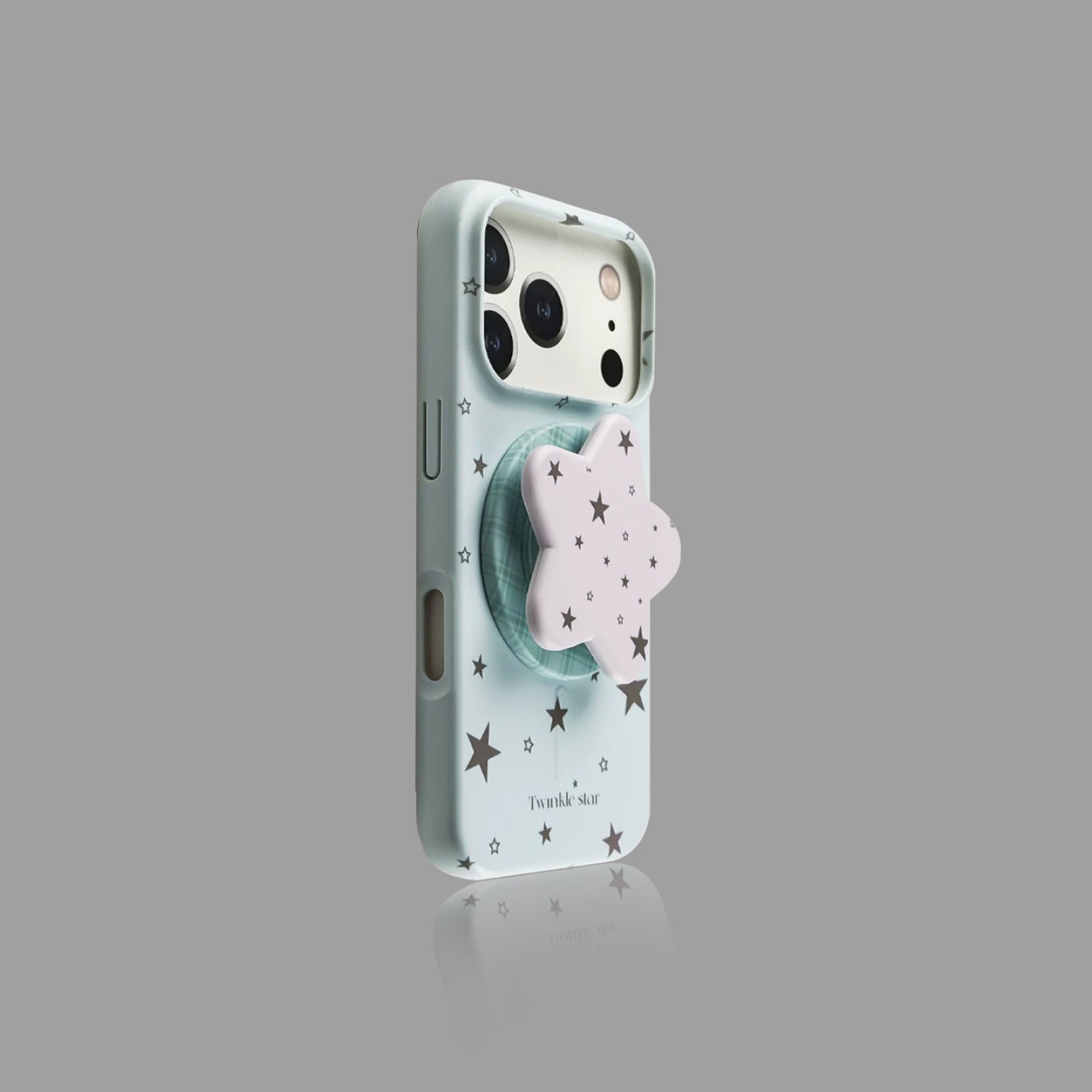Light Color Star & Polka Dot Print iPhone Case