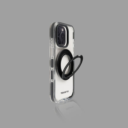 Minimalist Transparent iPhone Case with Magnetic Stand