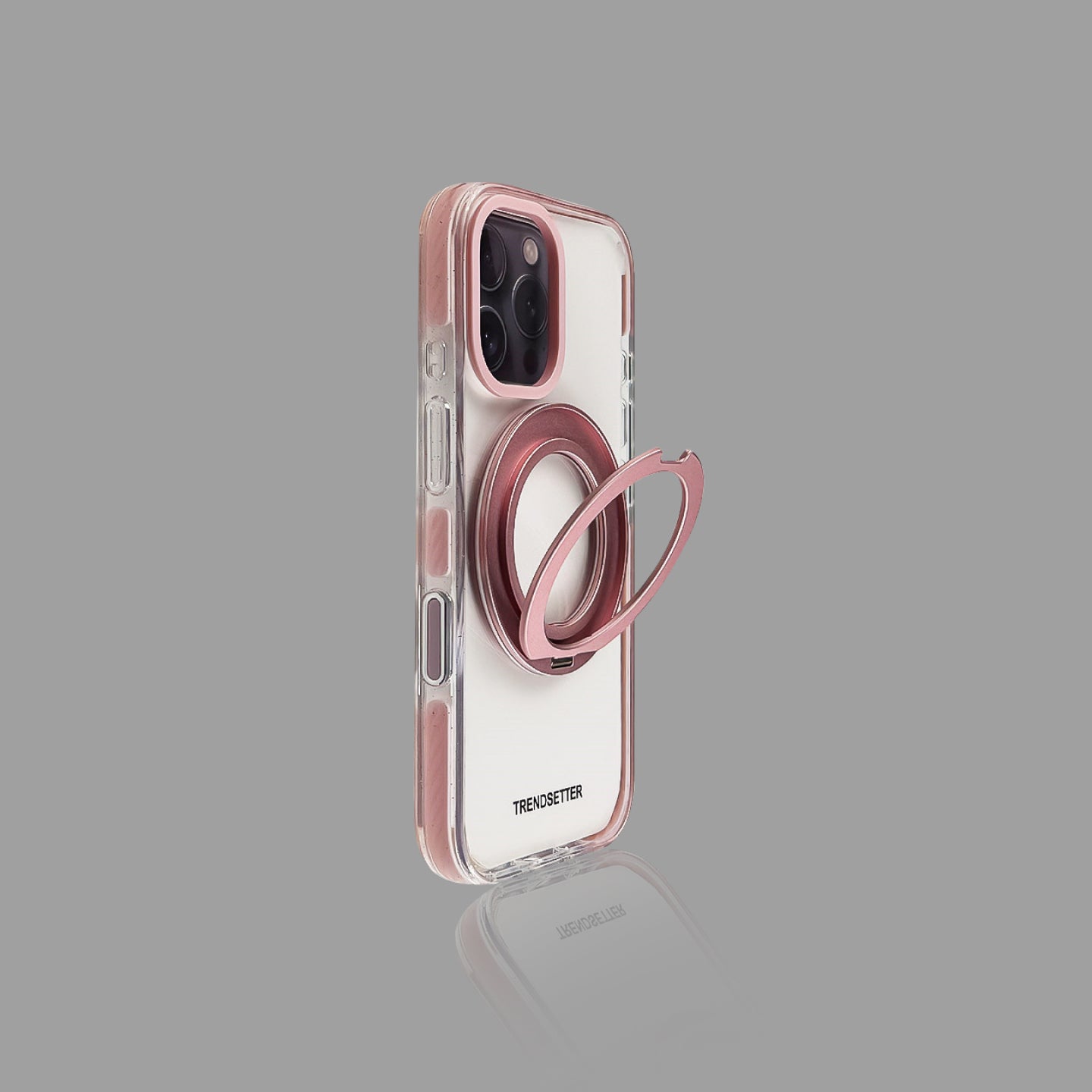 Minimalist Transparent iPhone Case with Magnetic Stand