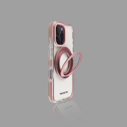 Minimalist Transparent iPhone Case with Magnetic Stand