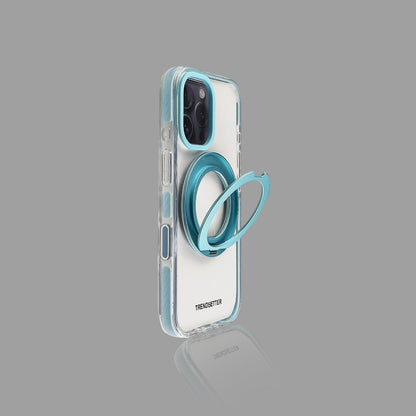 Minimalist Transparent iPhone Case with Magnetic Stand