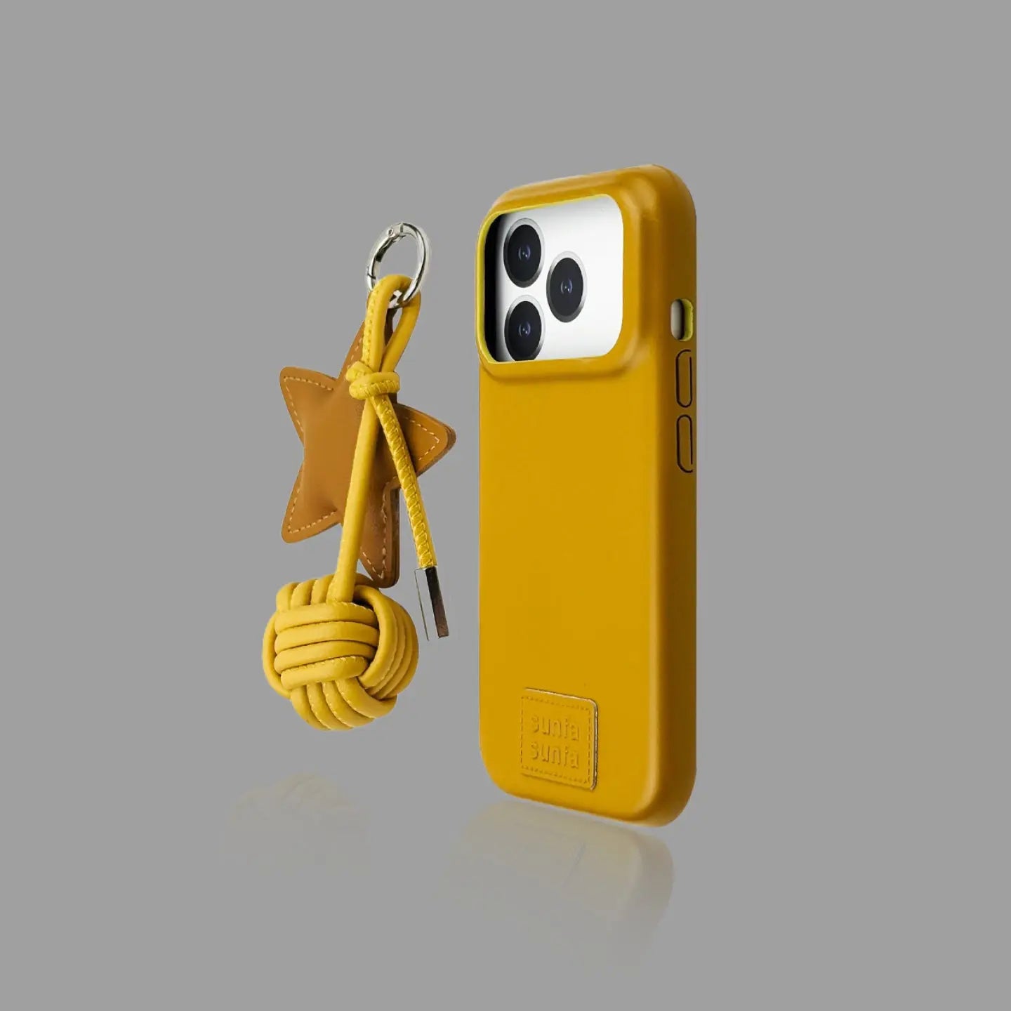 Solid Color Leather iPhone Case with Star Wrist Strap Option SEACASE