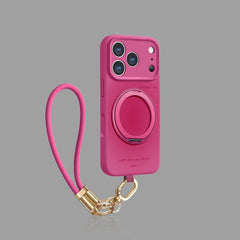 Gradient Liquid Silicone iPhone Case with Magnetic Stand & Wrist Strap SEACASE
