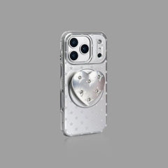 Silver Star Pattern iPhone Case , Magnetic Card Holder & Heart Stand Options SEACASE