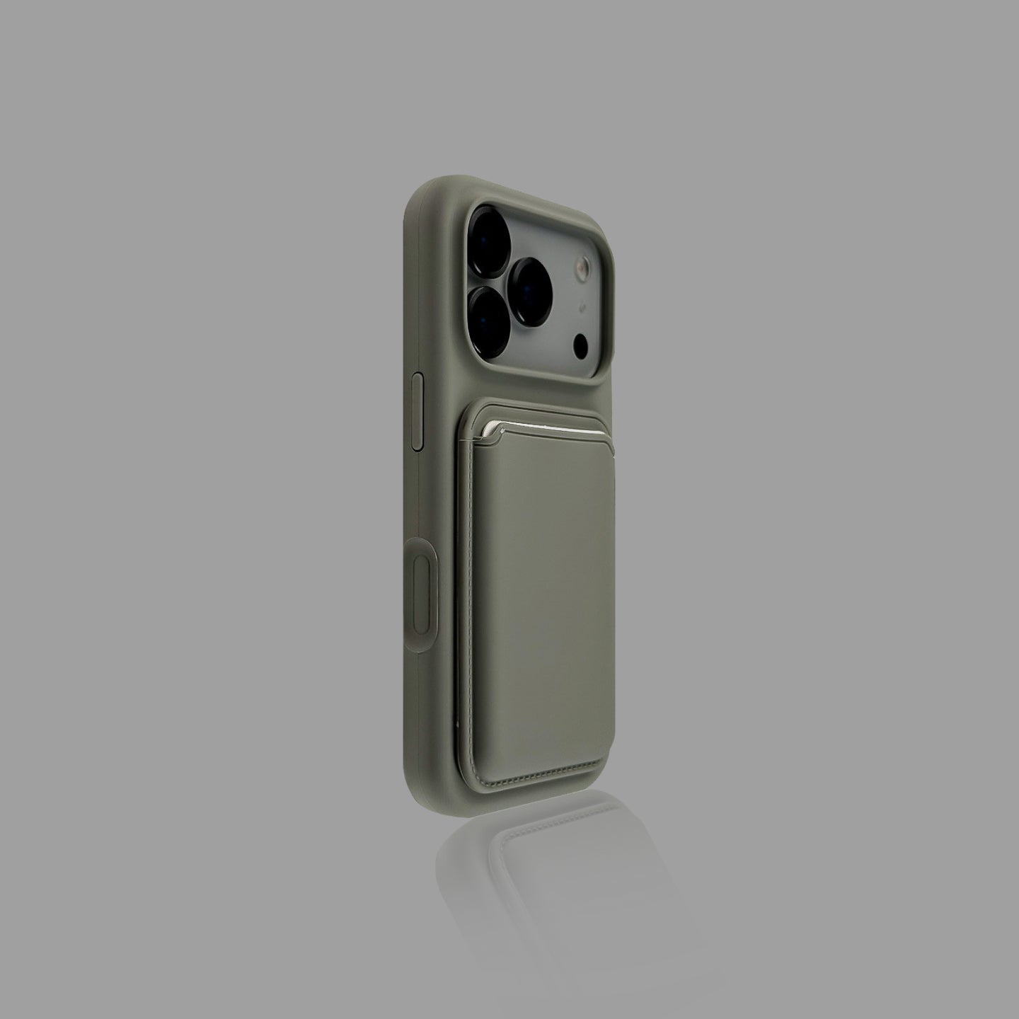 Solid Color Magnetic iPhone Case with Magnetic Card Holder