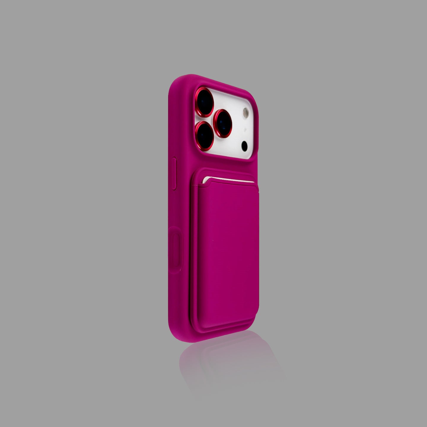 Solid Color Magnetic iPhone Case with Magnetic Card Holder