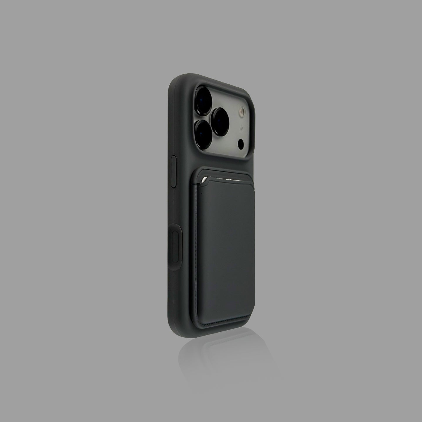 Solid Color Magnetic iPhone Case with Magnetic Card Holder