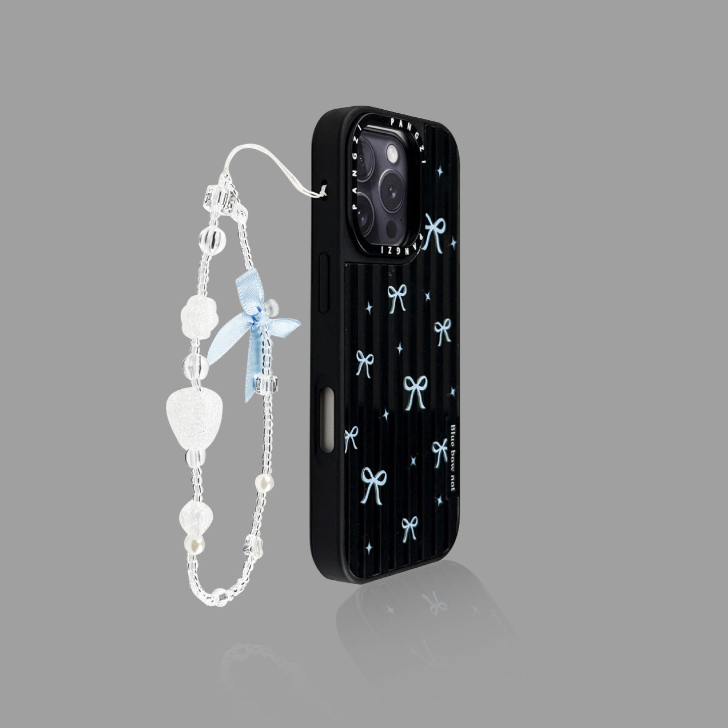 Mirror Stripe Bow MagSafe iPhone Case