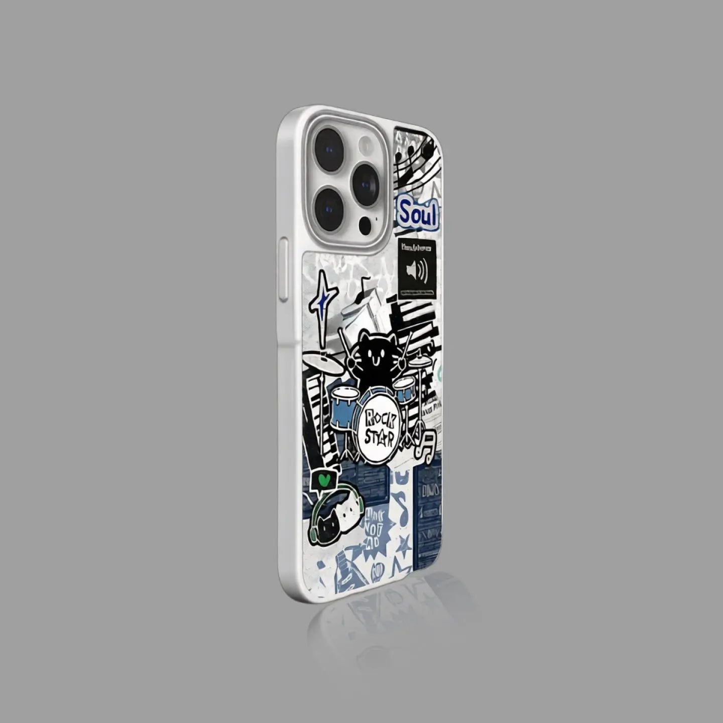 Rock Cat Music Series iPhone Case|Magnetic Compatibility SEACASE