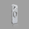 White Polka Dot Frosted Semi-Transparent iPhone Case with Built-in Ring Holder SEACASE