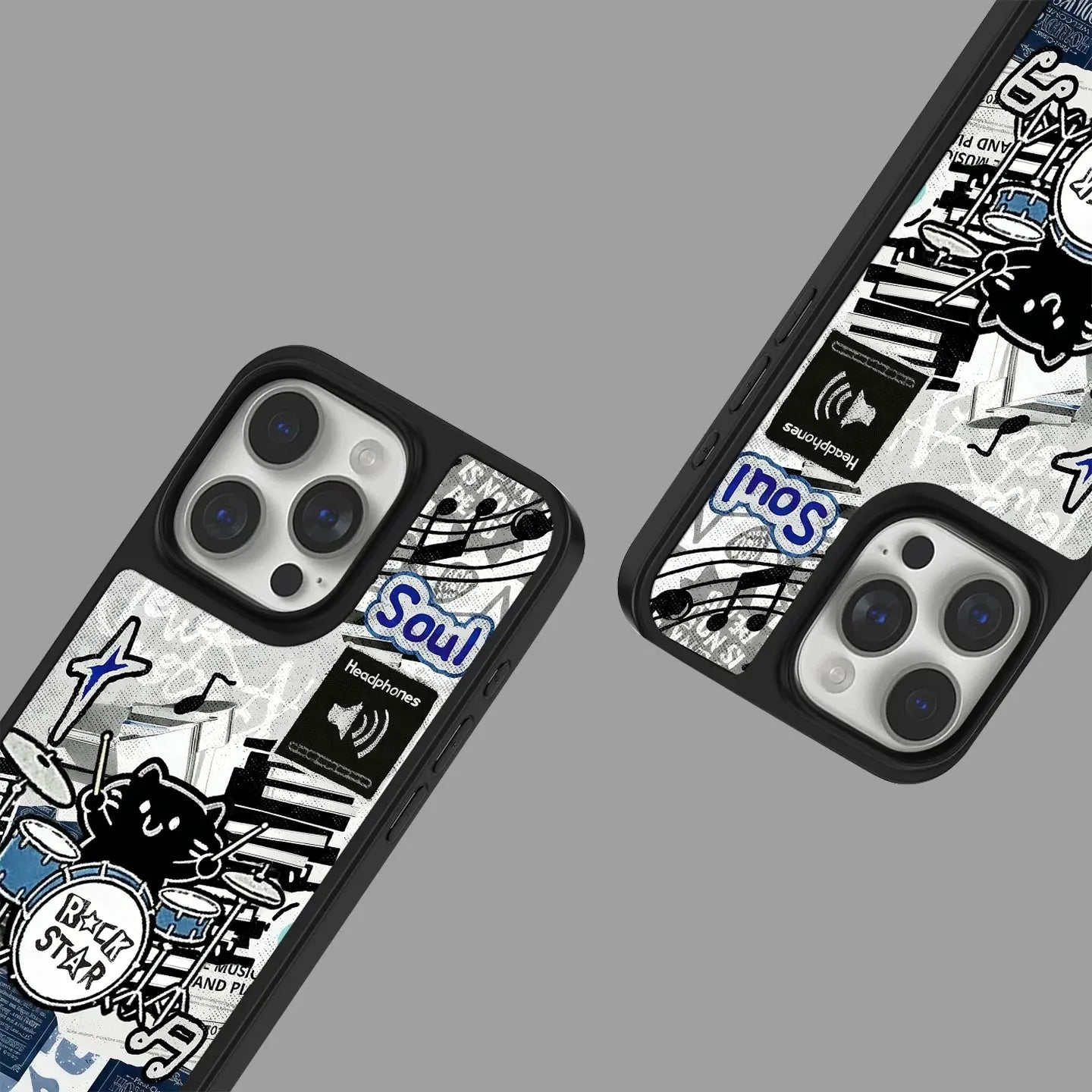 Rock Cat Music Series iPhone Case|Magnetic Compatibility SEACASE