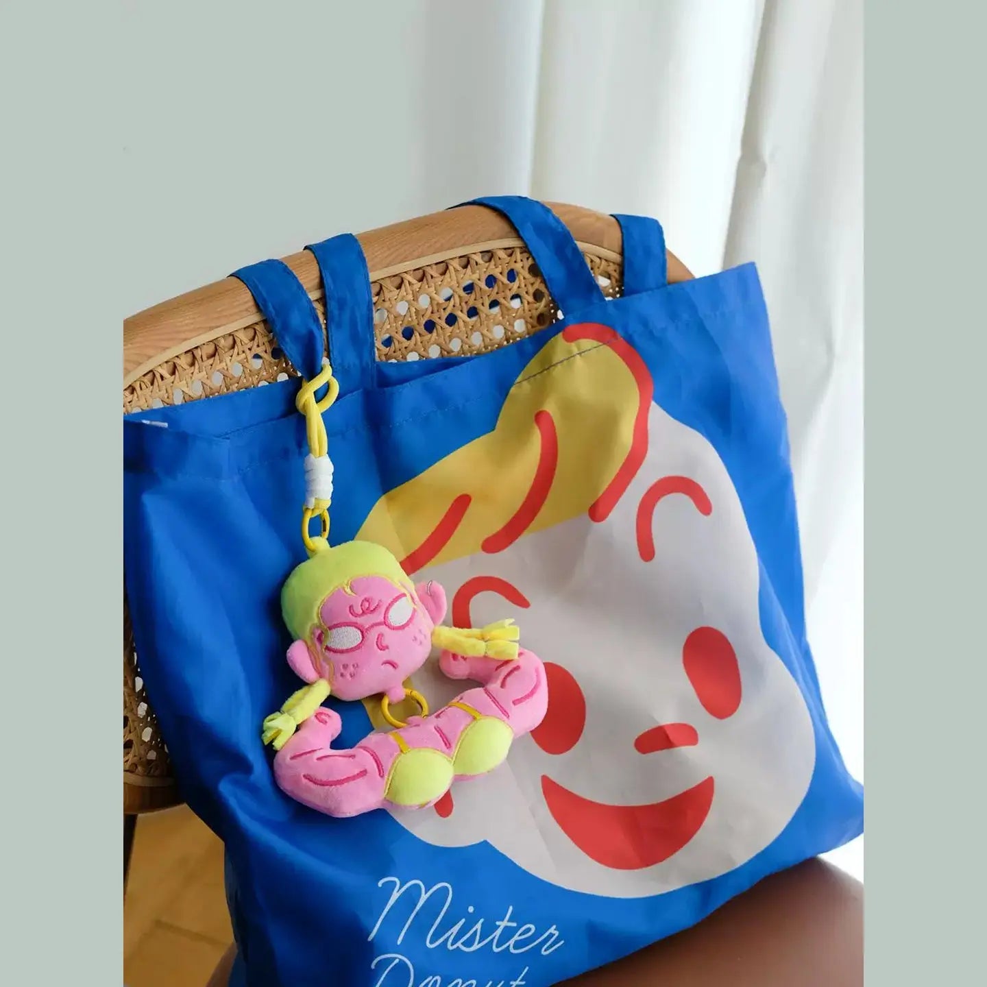 Muscle Fitness Girl Plush Keychain, Funny Bag Charm, Bestie Gift SEACASE
